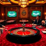 Experience the excitement of BL555 in this luxurious casino scene with poker and roulette elements.
