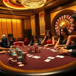 Experience high-stakes excitement at a poker table in xin88 casino setting.