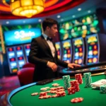 Experience high-stakes action at 33win com 9 with vibrant casino elements and professional gaming setup.