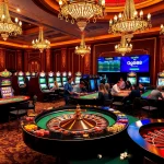 Experience thrilling games at https://gg88.biz/ with dynamic casino visuals showcasing vibrant tables and slot machines.