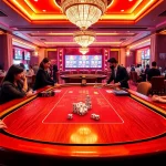Tài Xỉu MD5 game showcasing intense gameplay with players placing bets at a casino table.