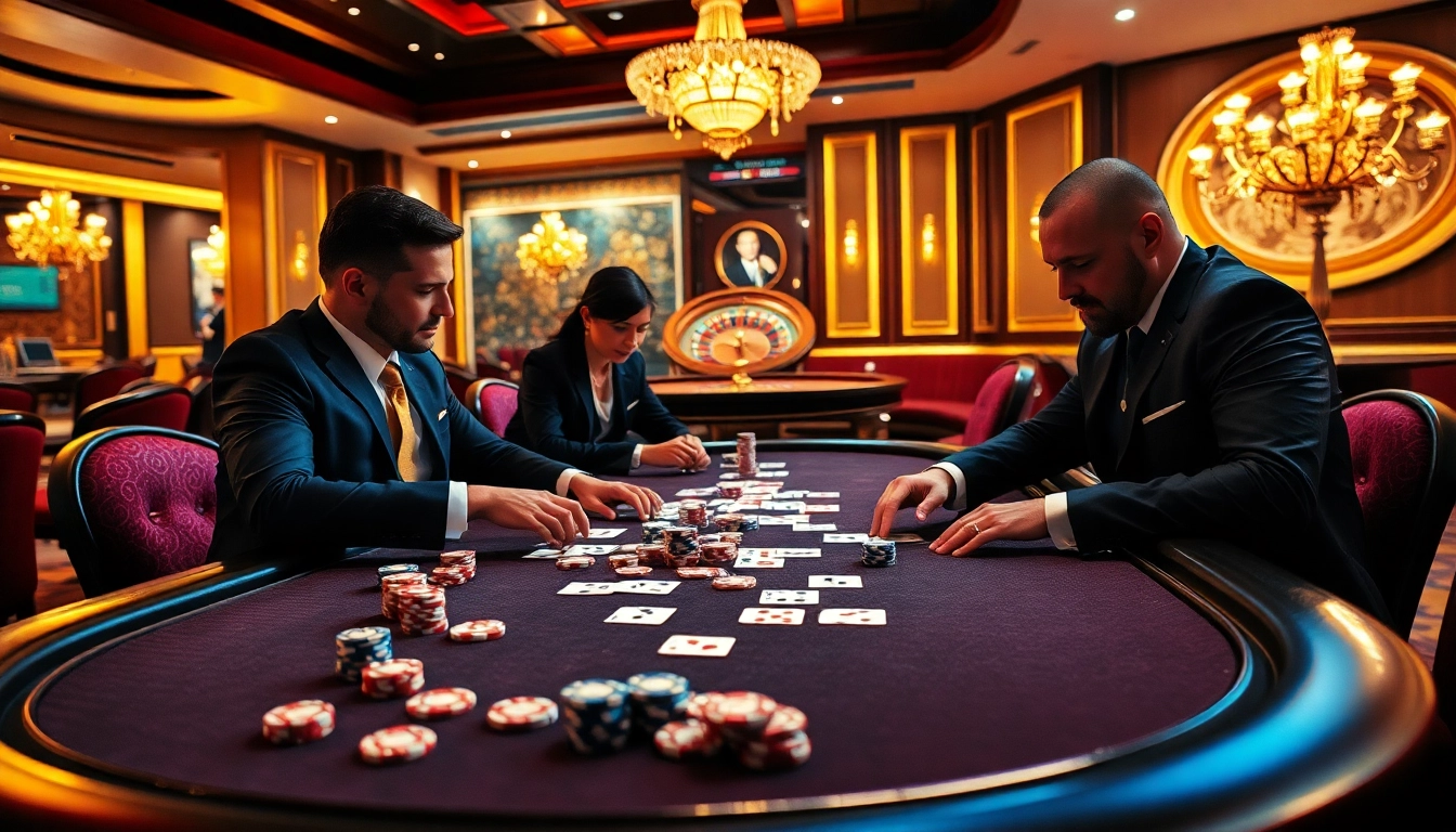 Experience the excitement of professional poker at link 13win casino, featuring vibrant chips and engaging gameplay.