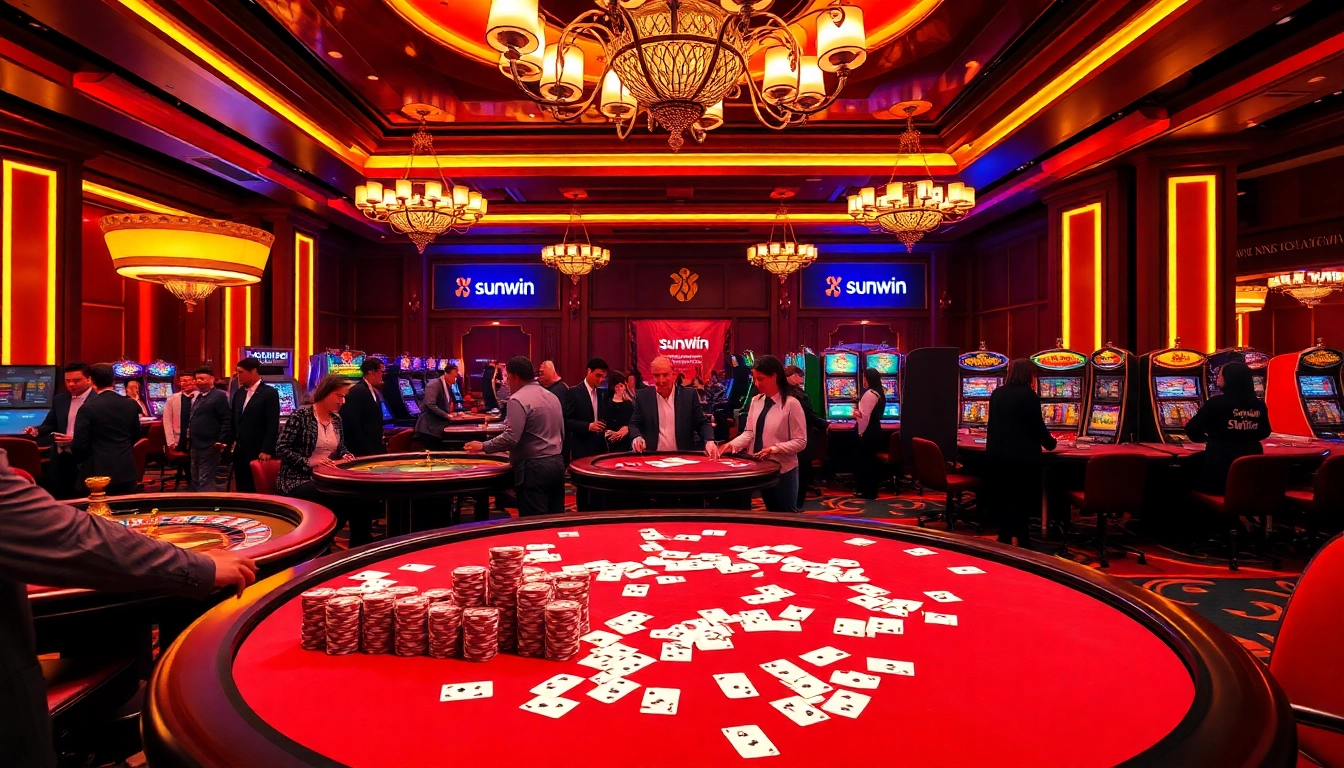 Experience thrilling gameplay at sunwin with vibrant casino tables and engaging players.