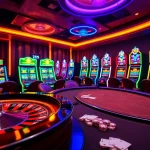 Experience the excitement of 789club's vibrant gaming atmosphere with thrilling tables and slot machines.