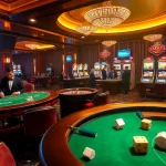 Experience the excitement of gambling at luck8's luxurious casino, featuring vibrant tables and thrilling games.