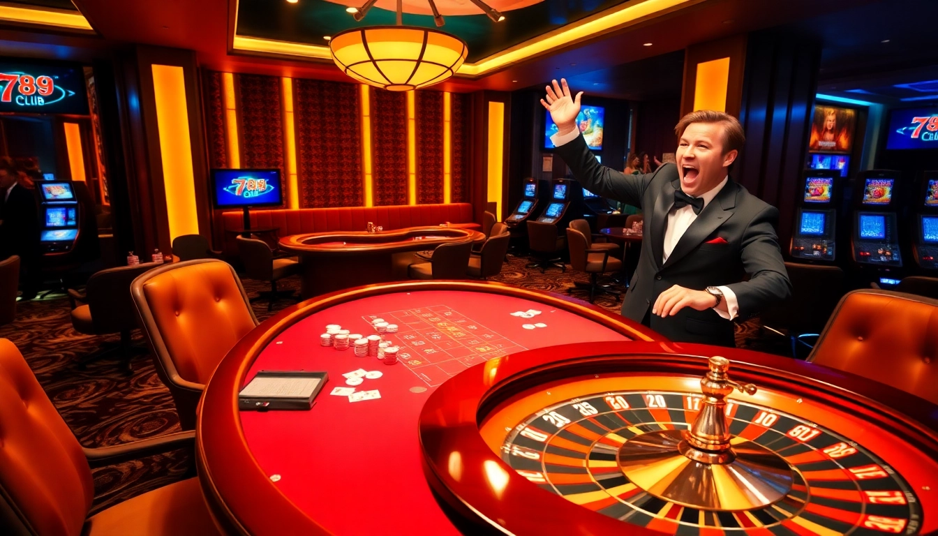Experience the thrill of winning at 789club with poker chips and roulette excitement.