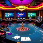 Engage with NH88's thrilling casino experience featuring vibrant gaming tables and professional dealers.