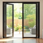Showcasing a fly screen door, enhancing indoor-outdoor living in a modern home.