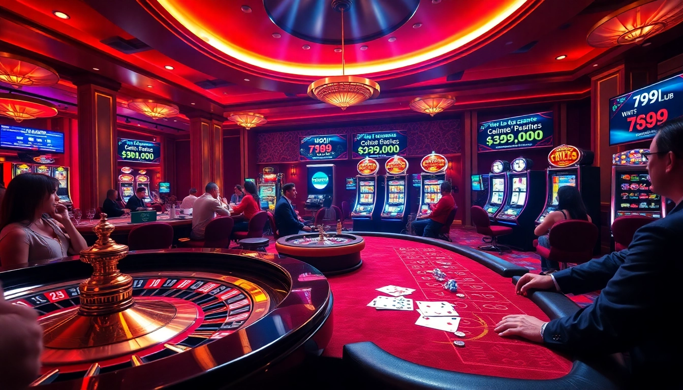 Players enjoying thrilling games at 789club casino with vibrant atmosphere and excitement