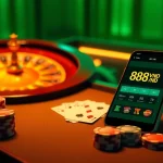 Experience the thrill of the 888vnd app with engaging casino elements like cards and roulette.