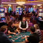 Engaged players strategizing their bets at tables while enjoying vibrant atmosphere at https://s8inc.com/ casino.