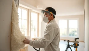 Efficient spray foam removal Littlehampton technician expertly extracting foam insulation.