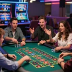 Players enjoying a thrilling bet168 roulette game, showcasing excitement and engagement in online gambling.