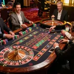 Experience the thrill of MM88 roulette gameplay with players placing bets and an exciting spinning wheel.