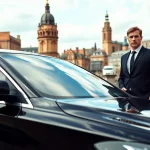 Chauffeur Hire Nottingham with a stylish vehicle in a historic Nottingham setting.
