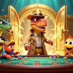 Experience F168 VIP's vibrant gaming world with our 3D illustration of unique characters and casino excitement.
