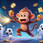 s88 players experience a thrilling haunted casino adventure with a mischievous monkey and golden elements.