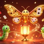 Discover thrilling action at credit card deposit casinos with a majestic moth and vibrant casino elements.