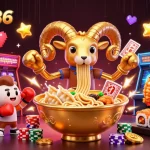 Experience thrilling gameplay at hitclub86, featuring dynamic casino characters amidst vibrant gaming elements.