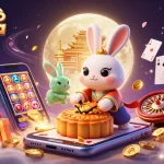 Experience engaging web cá độ bóng đá with a vibrant scene of a moon rabbit and interactive casino games.