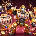 Experience thrilling wins with jackpot338 link, featuring a dynamic casino scene with explosive action!