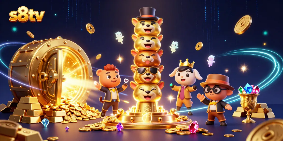 Join the excitement at S8tv with a golden totem and sparkling casino treasures.
