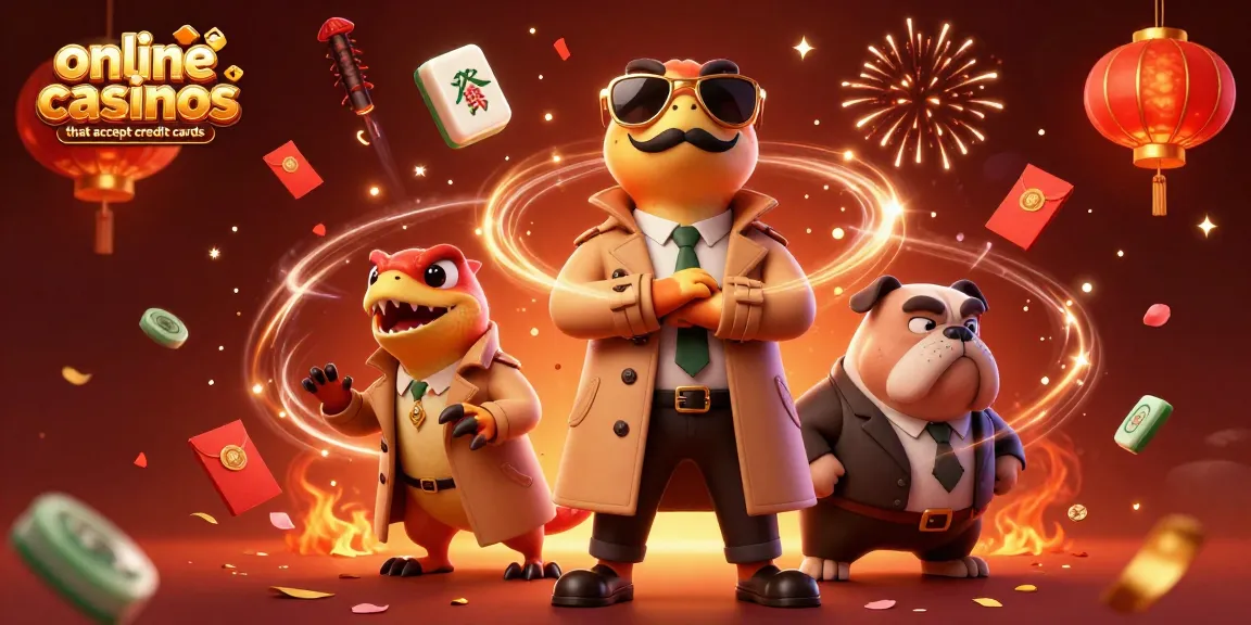 Engage with online casinos that accept credit cards through animated raptors in a casino scene.