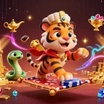 Spin and win with j88 at the vibrant online casino, featuring a dynamic 3D Arabian Nights scene.