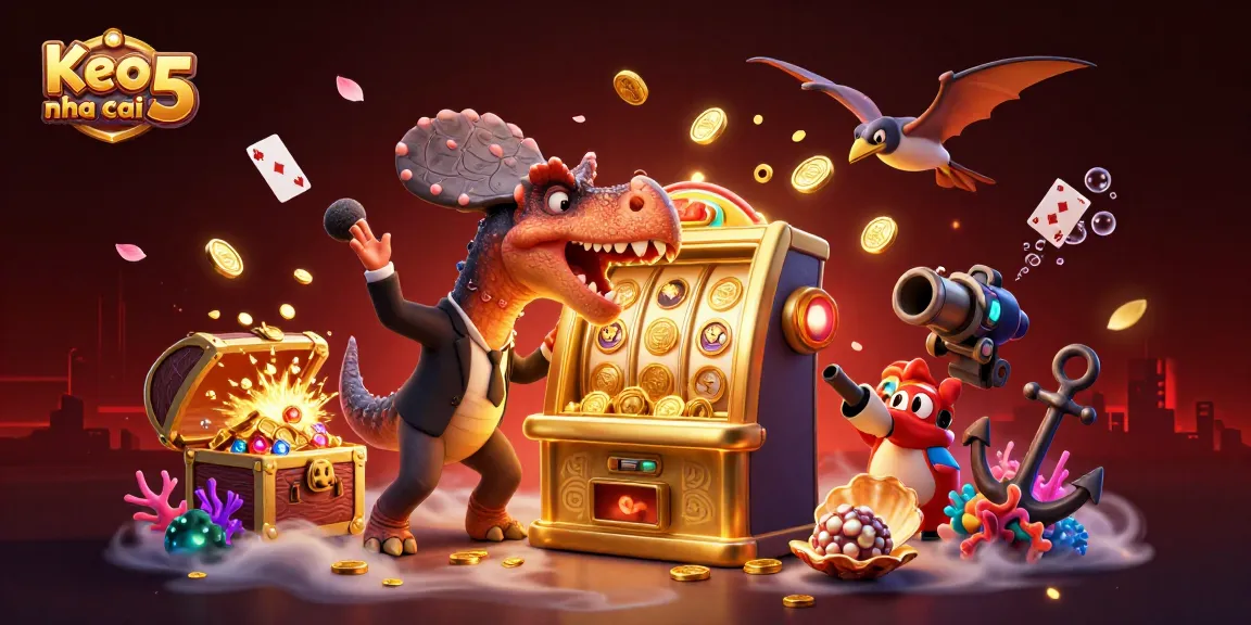 Experience dynamic betting with Keo nha cai 5, showcasing exciting casino action and jackpot wins in an engaging 3D scene.