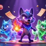 Experience excitement with five88s as spectral wolves and lively lottery elements create a vibrant casino atmosphere.