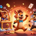 Engage with Game Online featuring hyenas in 3D casino scene, highlighting vibrant gameplay.