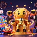 Experience brand new online pokies with exciting gameplay featuring unique characters and vibrant casino elements.