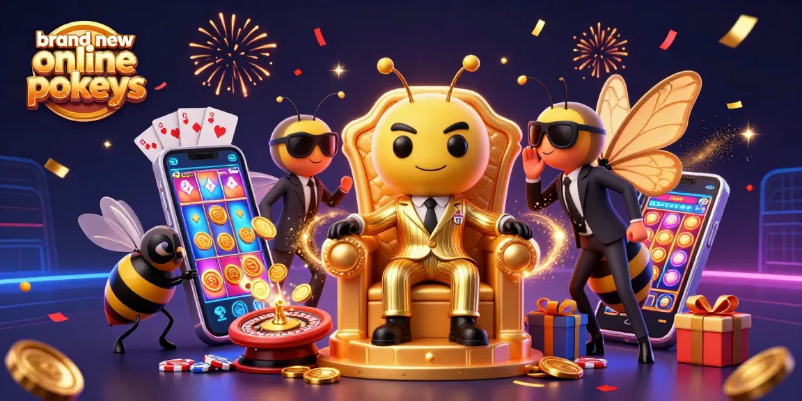 Experience brand new online pokies with exciting gameplay featuring unique characters and vibrant casino elements.